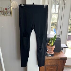 Zyia distressed Black Leggings